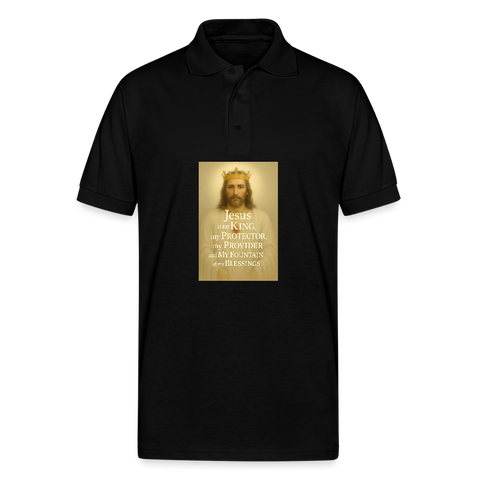 Gildan Unisex 50/50 Jersey Polo - black