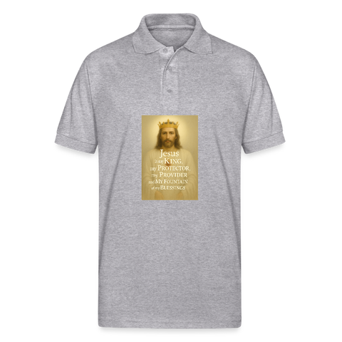 Gildan Unisex 50/50 Jersey Polo - heather gray