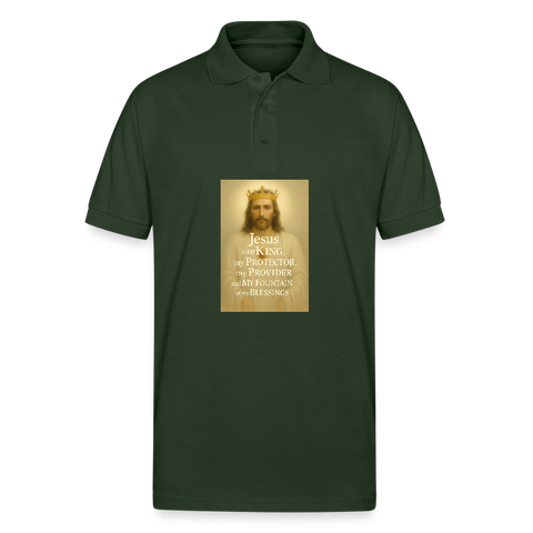 Gildan Unisex 50/50 Jersey Polo - forest green