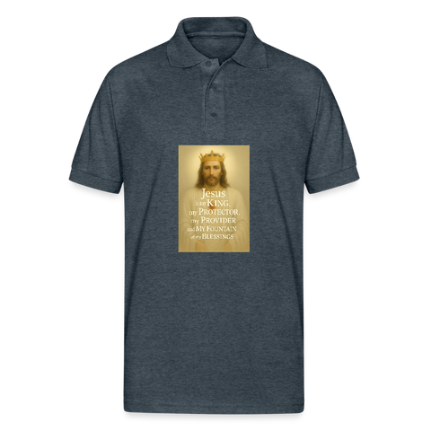 Gildan Unisex 50/50 Jersey Polo - deep heather