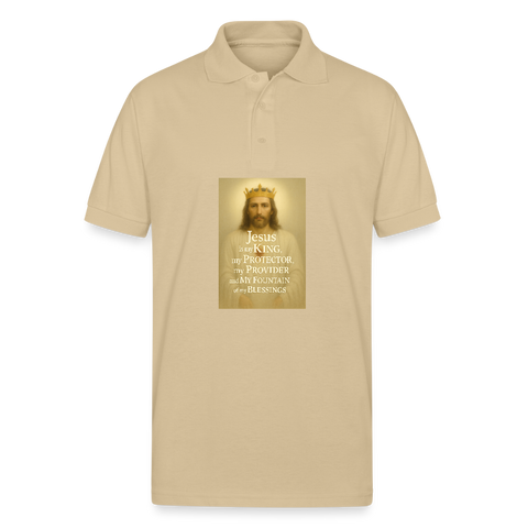 Gildan Unisex 50/50 Jersey Polo - Sand